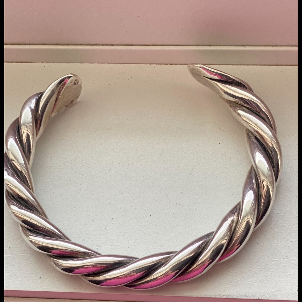 Silpada Silver Solid Heavy Cuff 71/2 - image 1